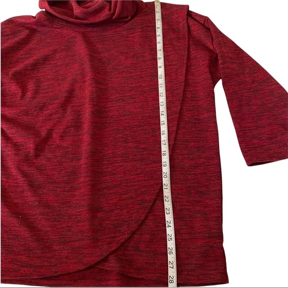 Nally & Millie Red Black Melange Cowl Neck Wrap XL - Picture 10 of 11